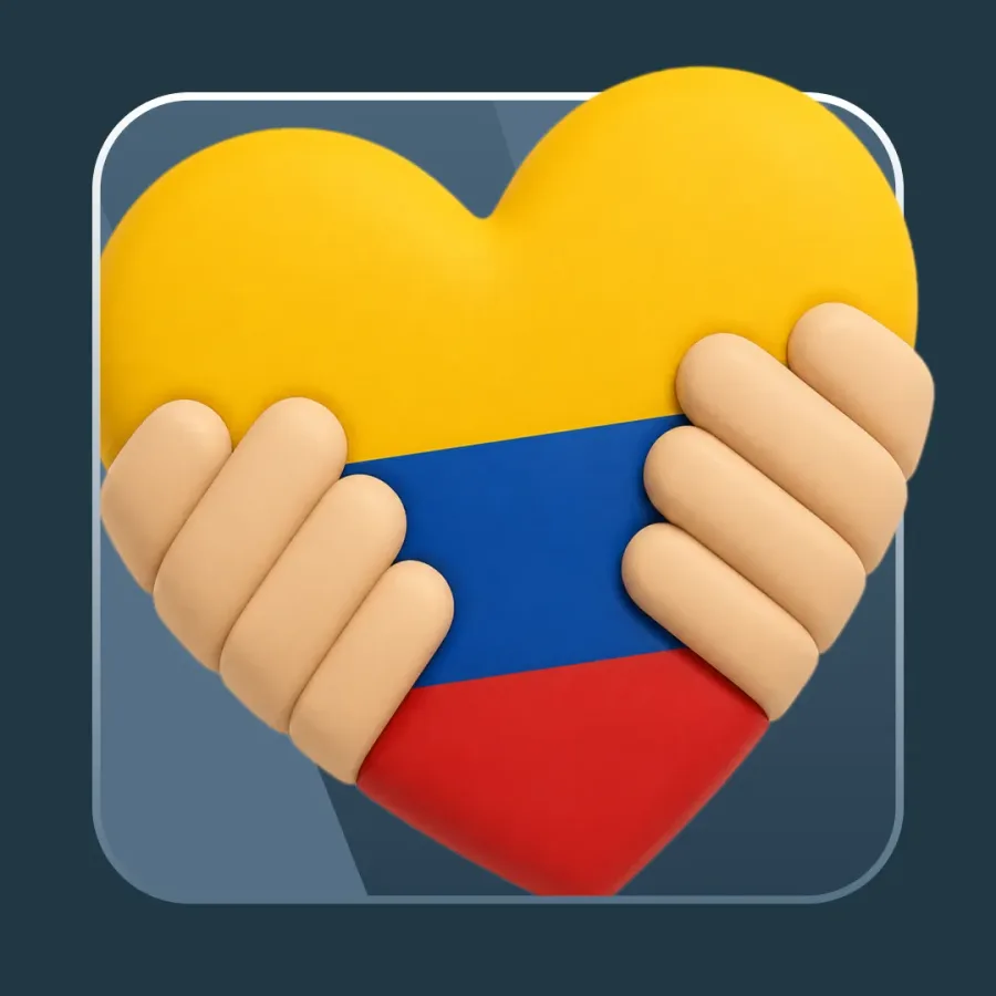 Icono de corazón tricolor con el que la marca rotula su campaña local